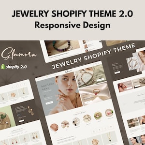 Shopify jewelry theme, Shopify elegant theme, Shopify jewelry template, Shopify minimalist jewelry theme, Canva web Banner, Shopify 2.0