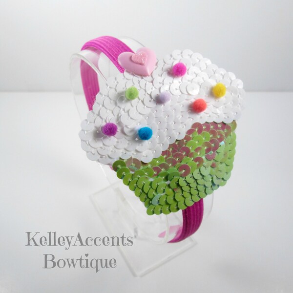 Sequin Cupcake Headband