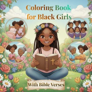 Bible Verse Coloring Book for Black Girls: 60+ Christian Images (PDF Download)