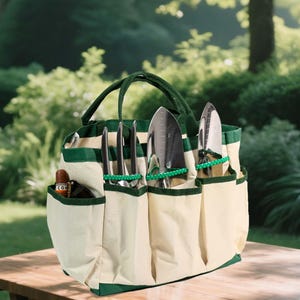 Personalized Garden Tool Set - 4-Piece Custom Engraved Gardening Kit with Tote Bag - Custom Gift for Plant Lovers