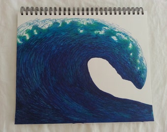 Wave 11" x 14" Sharpie Sketch