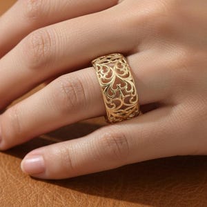 フルエタニティオープンワークスタッカブルエンゲージリング、スクロールワークモアッサナイトウェディングバンド、アールデコエドワードリング、アンティークフィリグリーレディースバンド