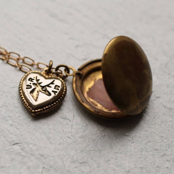 Stag Locket Necklace, Deer Necklace, Woodland Jewelry, Personalized Necklace, Photo Locket, Customized Gift, UR MY DEER Locket