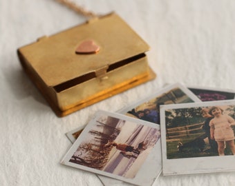 Locket with Pictures, Photo Locket, Wedding Album Photo Gift, Thoughtful Gift, I Miss You gift, Wife Anniversary Wedding POLAROID