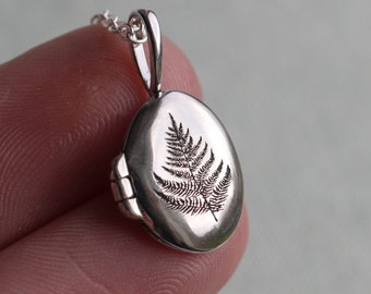 Kleine miniatuur medaillon, 925 sterling zilveren medaillon HALSKETTING met foto's, echte zilveren medaillon, gepersonaliseerde fotoketting, 925 OVAAL ZILVER