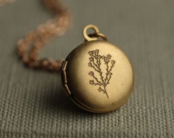 Gouden medaillon met foto's, kleine medaillon HALSKETTING, gepersonaliseerde foto ketting, beste vriend foto medaillon, gegraveerde eerste, kleine ronde medaillon