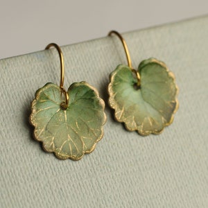 Green Leaf Earrings ...Art Nouveau Earrings, Lily Pad Monet,  Boho Turquoise Lily Pad Long Earrings, WILLOW LEAF EARRINGS
