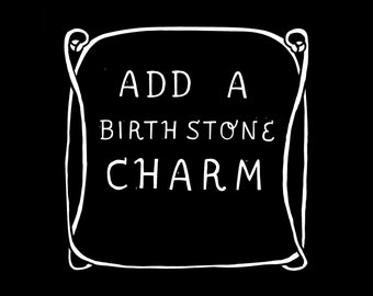 Birth Stone Pendant, Rainbow Family Charm Necklace, Personalised Gemstone Birthstone, Birthday Necklace, BIRTHSTONE ADD ON