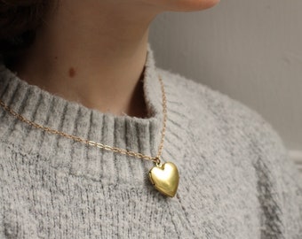 Collier médaillon coeur avec photos, médaillon prénom personnalisé, médaillon coeur pour enfant, collier fille personnalisé, COEUR MOYEN