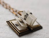 Book Locket Secret Message Personalised Book Lover 39 s Gift, VICTORIAN BOOK LOCKET
