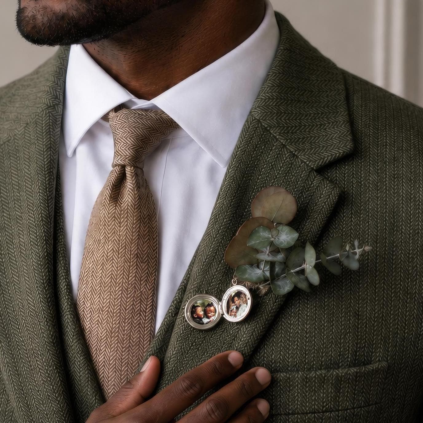 Personalized Memorial Boutonniere Gift for Groom