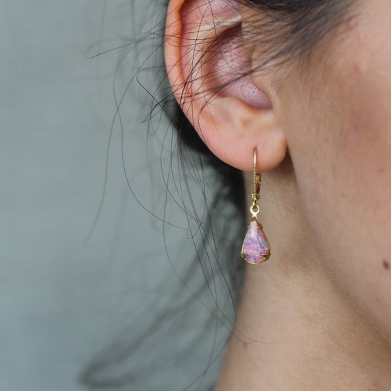 1 Pair Birthstone Earring Hang Pendant Earrings Fashion Jewelry Gift