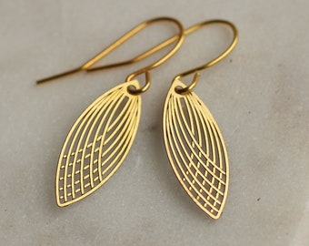 Art Nouveau Earrings, Modern Geometric Teardrop Earrings, Gold Drop Earrings, Gift for Women, NEW NOUVEAU EARRINGS