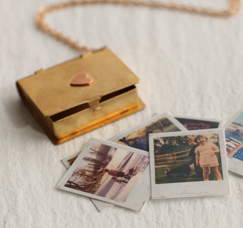 Locket with Pictures, Photo Locket, Wedding Album Photo Gift, Thoughtful Gift, I Miss You gift, Wife Anniversary Wedding POLAROID 