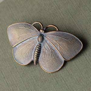 Butterfly Brooch Pin, Moth Gift, Enamelled Hand Painted Gift for Her, Gift for Mom, Winter Jewelry, Made in Scotland, 40th Birthday Gift