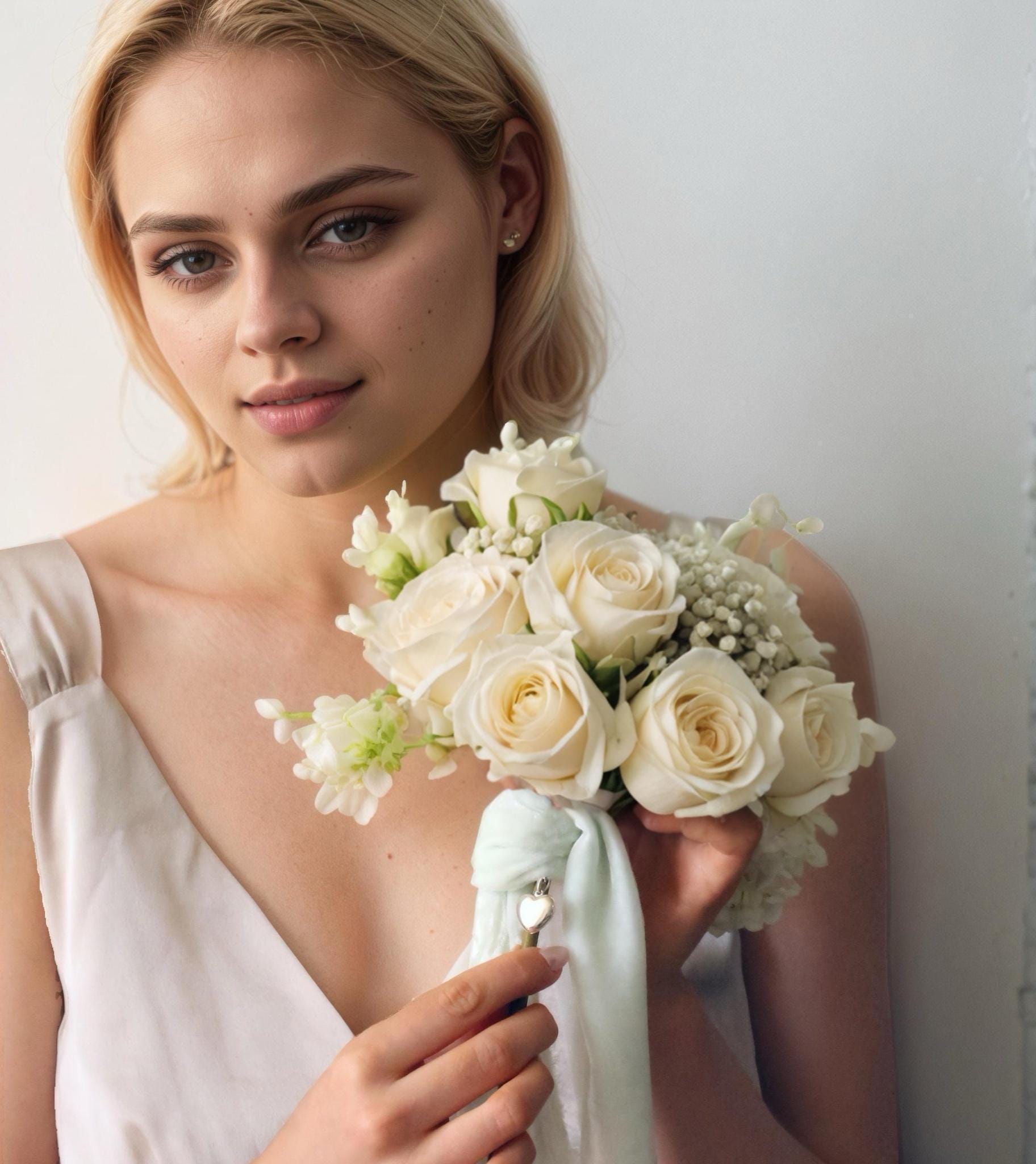 Set Di 2 Ciondoli Portafoto Per Bouquet Da Sposa Con Scatola - Spille Commemorative Fai Da Te
