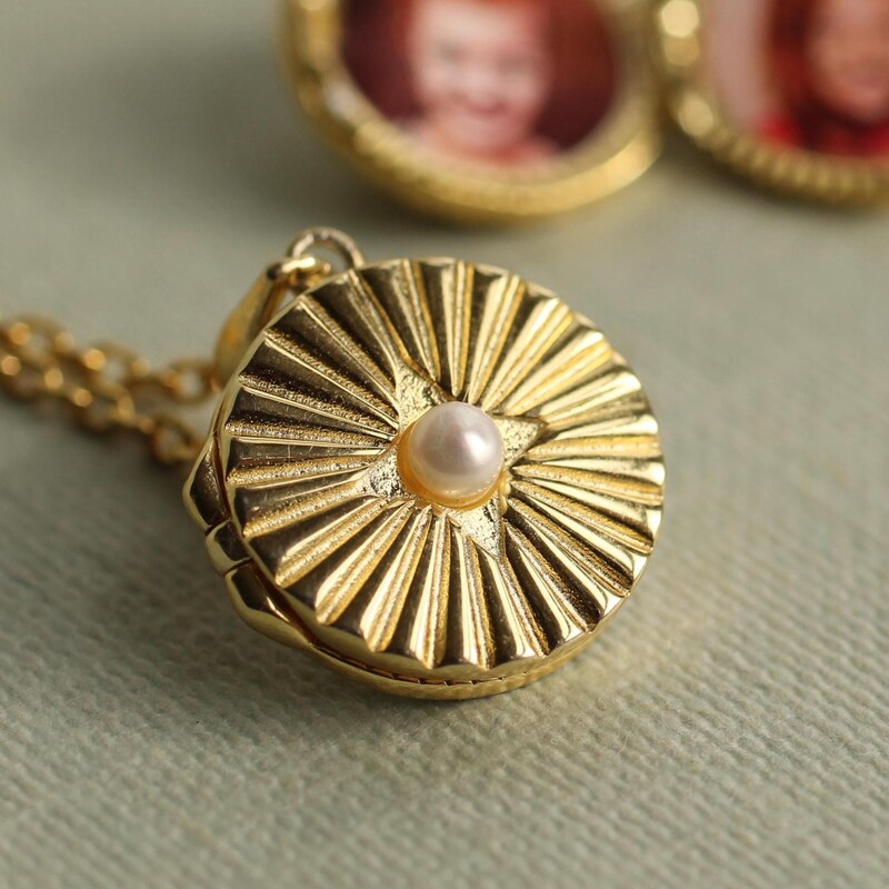 Pear Locket Pearl Locket - Etsy
