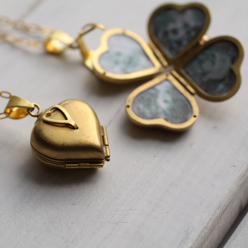 Heart Locket Necklace With Photo Picture Locket Necklace Etsy