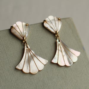 Mermaid Muschel Perlen Ohrringe: Braut Hochzeit Schmuck, Geschenk für Brautjungfern