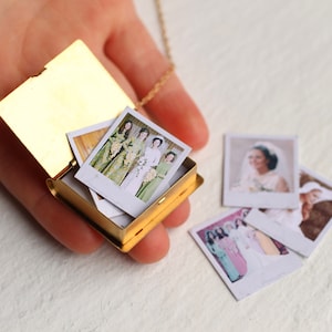 Locket with Pictures, Photo Locket, Wedding Album Photo Gift, Thoughtful Gift, I Miss You gift, Wife Anniversary Wedding POLAROID image 2