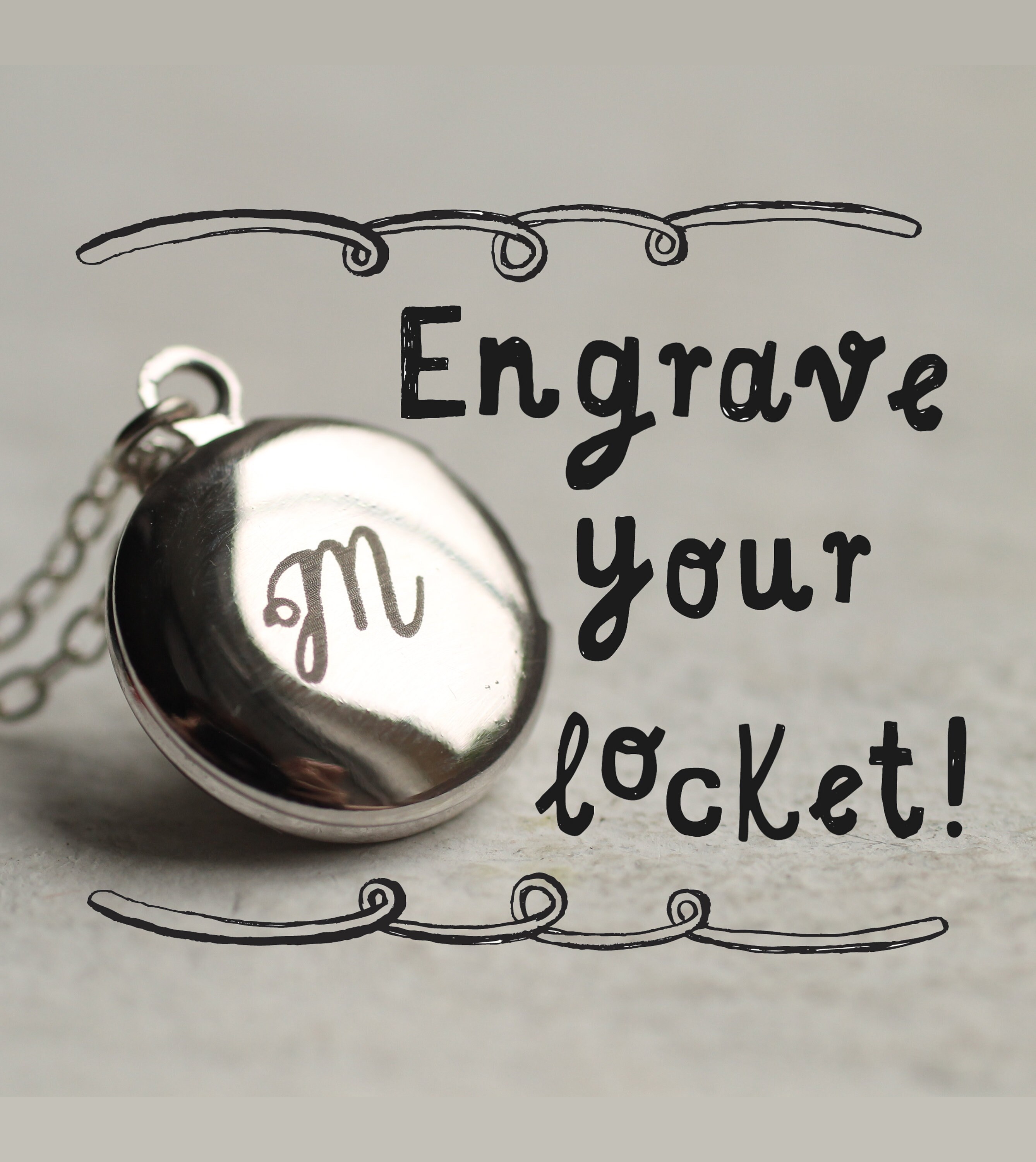 Engraving ... Initial Engraving on Silk Purse, Sow's Ear locket .…