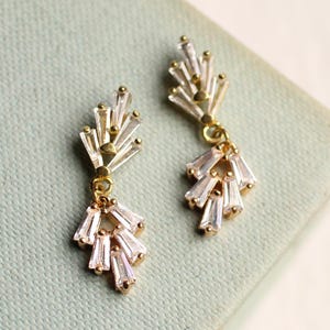 Boucles d'oreilles de mariée vintage : bijoux de demoiselle d'honneur art déco, accessoire de mariage des années 1920