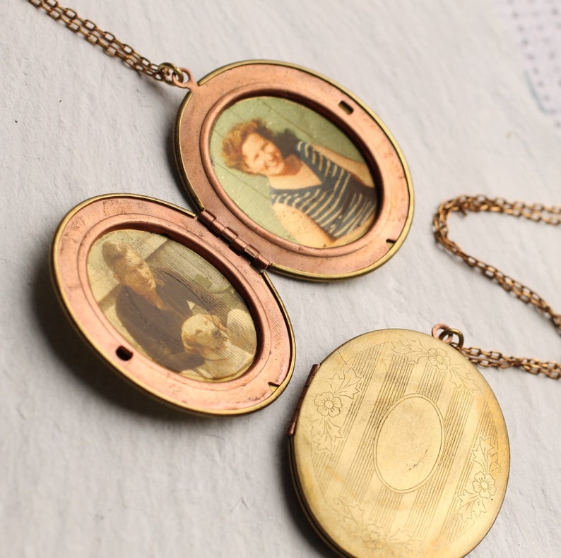 Victorian Vintage Locket Oval Locket Personal Gift Etsy