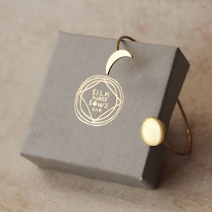 Personalized Moon Locket Bracelet with Photos, Adjustable Star Moon Cuff Bangle LKGP-117 image 11