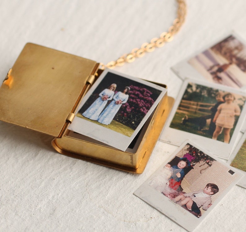 Locket with Pictures, Photo Locket, Wedding Album Photo Gift, Thoughtful Gift, I Miss You gift, Wife Anniversary Wedding POLAROID image 6