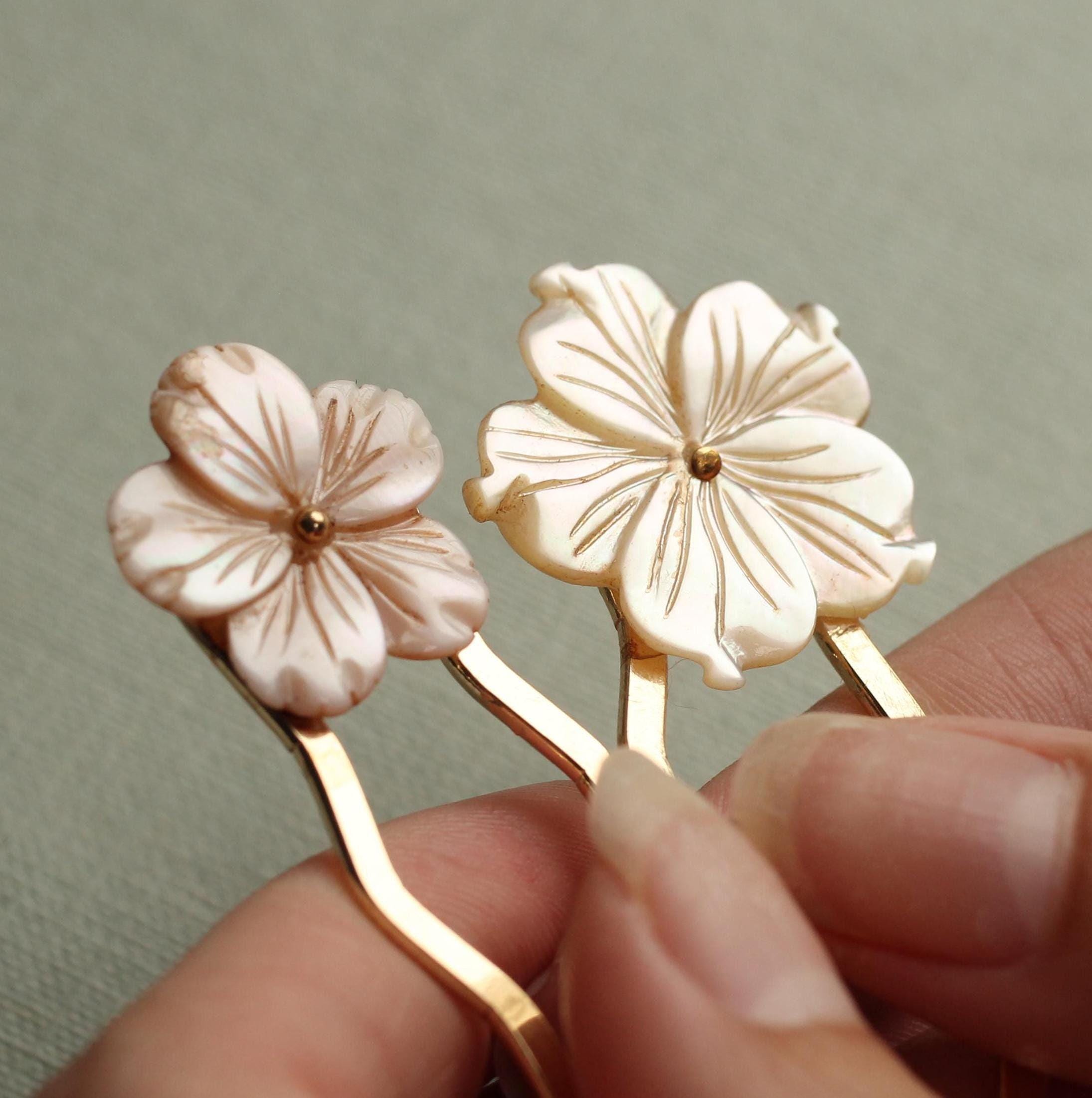 Vintage Silver & Gold Tone Hair Accessory Butterfly Clip, Pins Floral Combs 30pc Vtg. SET OF 2 - 1960 main image 4