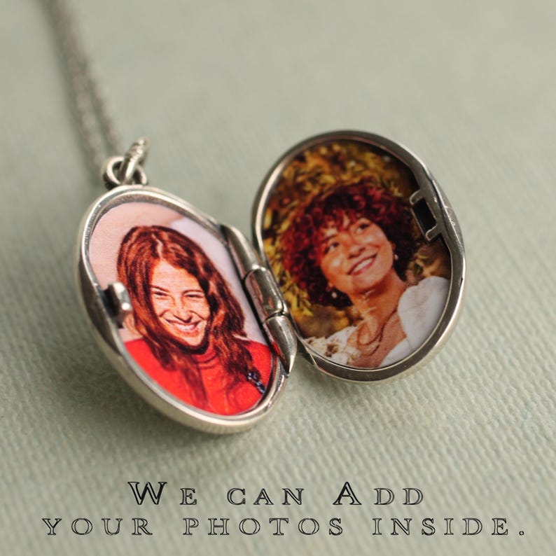 Medaglione fotografico in argento sterling inciso: collana commemorativa personalizzata LKSP-111 immagine 3