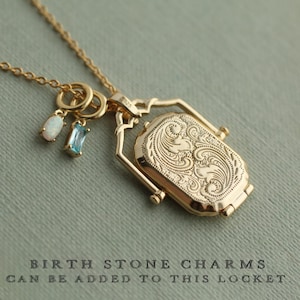 Sterling Silver Victorian Photo Locket : Personalized Memorial Necklace Pendant LKST-7 image 8