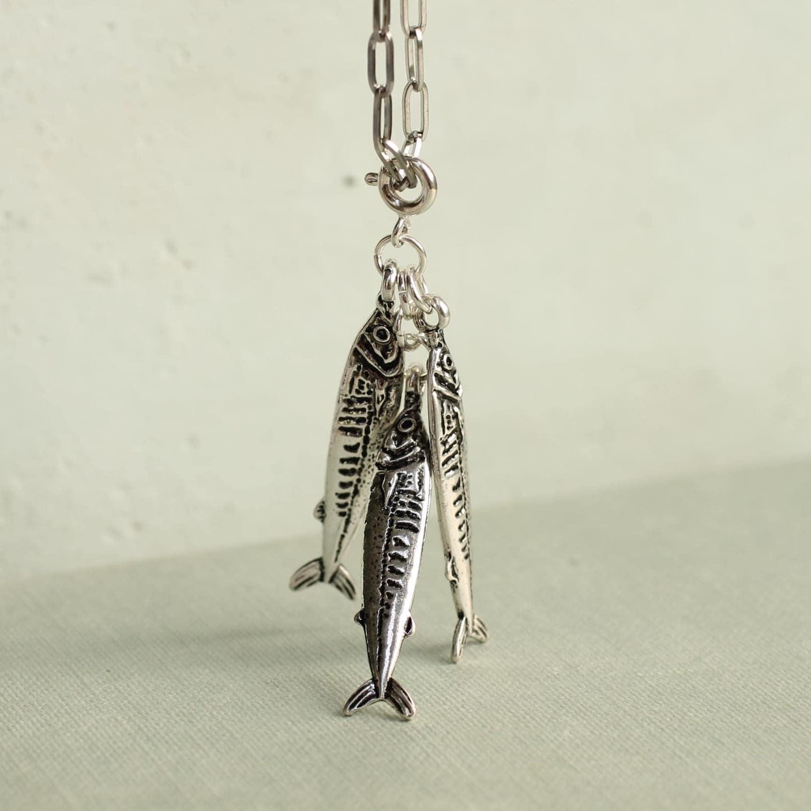 SDB Sardina Gold Plated Fish Necklace