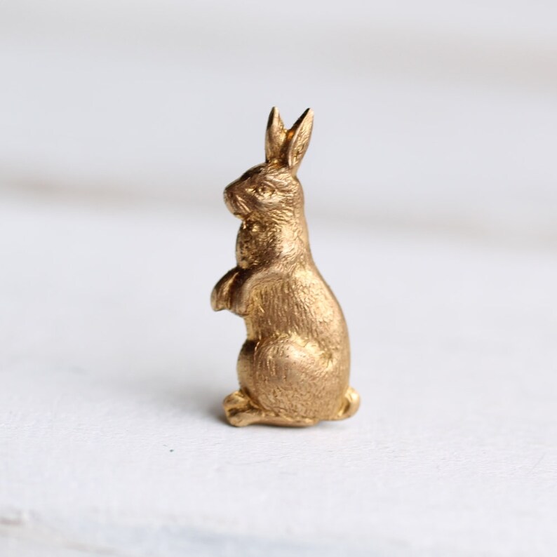 Gold Brooches and Pins Tiny Rabbit Brooch Easter Gift Gift for Women Woodland Jewelry TINY RABBIT BROOCH Miniature Rabbit Brooch