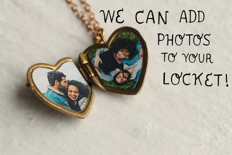 Gold Star Locket with Photos, Tiny Locket Necklace, Personalised Photo Necklace, Best Friend Engraved Photo Locket, COMPASS HEART LOCKET image 3
