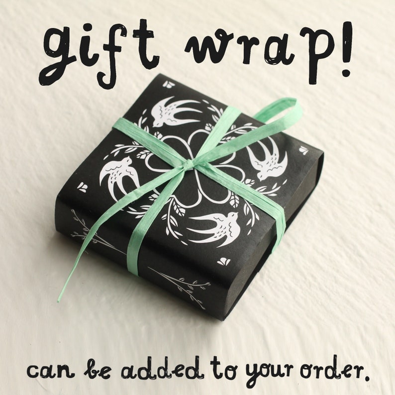 GIFT WRAP ... Giftwrap Wrapping & Personalised Card, Personal Message Printed Inside ... Add On Purchase from Silk Purse, Sow's Ear image 1