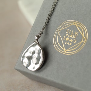 Médaillon galet en argent sterling avec photos : pendentif photo personnalisé, LKST-337 image 7