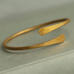 Brass Wrap Bracelet, Simple Gold Bracelet Bangle, Arm Cuff, Gold Bangle, Grecian Goddess Bracelet, WRAP BRACELET