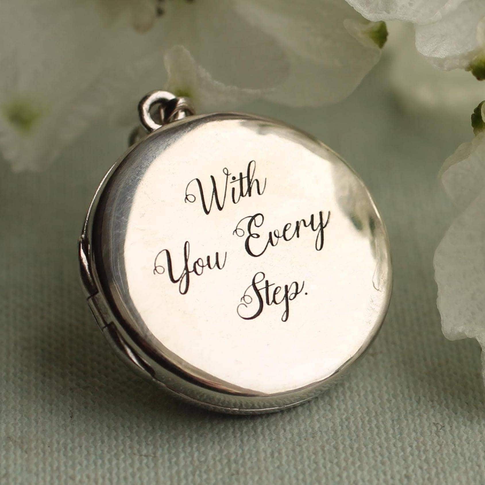 Sterling Silver Personalized Bridal Bouquet Charm