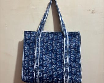 Elefanten-Druck Baumwoll-Einkaufstasche, umweltfreundliche nachhaltige robuste Einkaufstasche, handgemachte Boho-Tasche, gesteppte Einkaufstasche, Markttasche