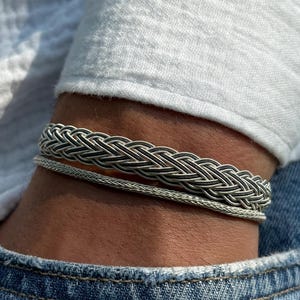 Handmade Kazaziye 999 Silver Bracelet: Braided Unisex Design