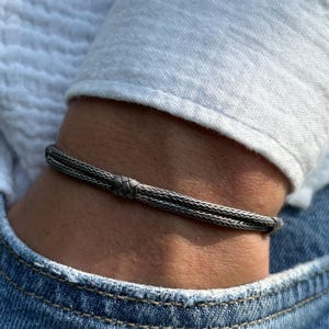 Handmade Sterling Silver Braided Bracelet: Celtic Viking Kazaziye Art
