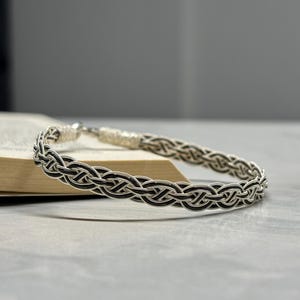 Handmade 999 Silver Braided Bracelet - Viking Style
