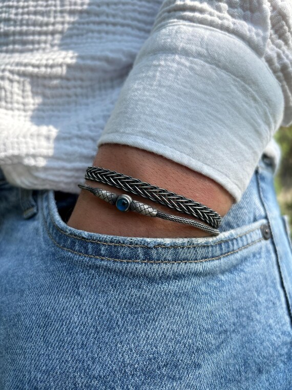 999 Sterling Silver Bracelet - Braided Design