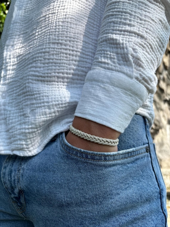 Sterling Silver Braided Bracelet – Handmade Jewelry