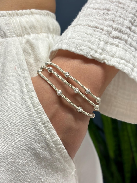 Woven Bracelet for Her, Dainty Bracelet, Girlfriend Gift, Best Friend Bracelet, Anniversary Gift, Couples Jewelry