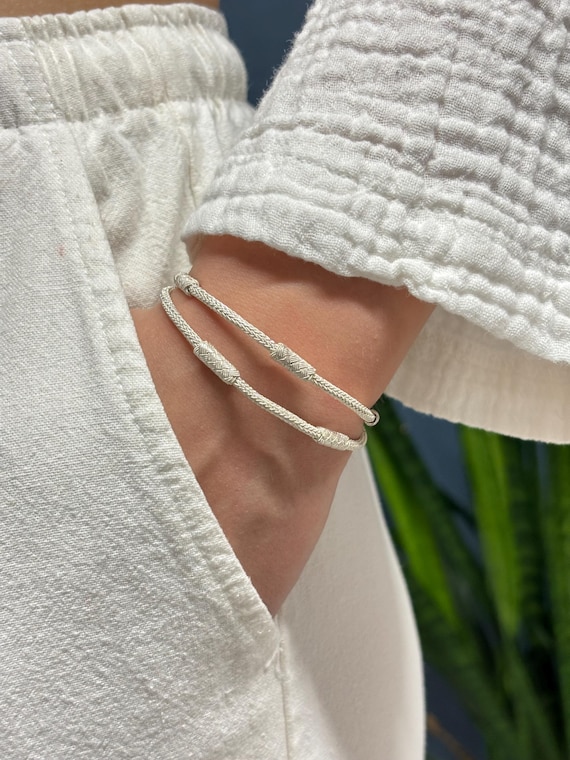 Handmade 999 Silver Braided Bracelet - Celtic Kazaziye Art
