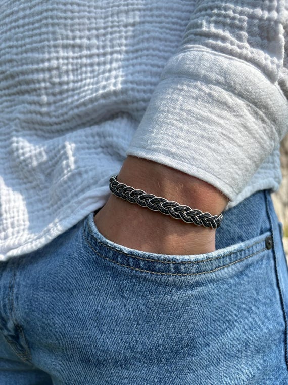 Handmade 999 Silver Braided Bracelet: Kazaziye Art, Woven Jewelry