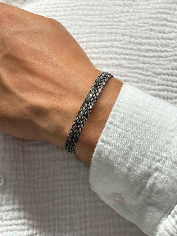 Woven Bracelet for Him Her, Chain Bracelet, Couples Bracelet Gift, Gift for Her Him, Boyfriend Girlfriend Jewelry