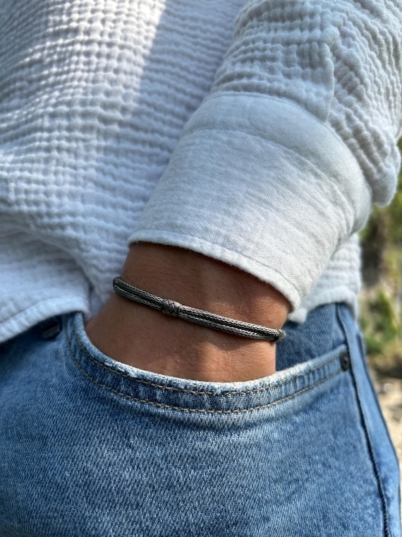 Handmade Sterling Silver Braided Bracelet: Celtic Viking Kazaziye Art